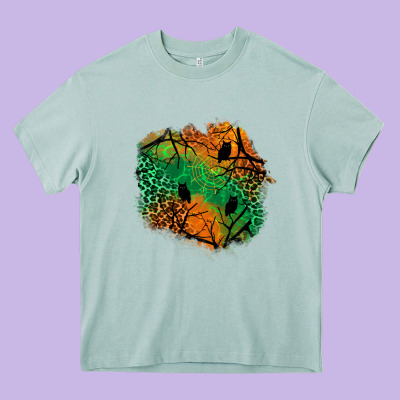 Halloween Patch  2 Heavy Core Tee Designed By Bundleandbundleshop