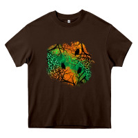 Chocolate Brown halloween patch  2 Heavy Core Tee - BundleAndBundleShop