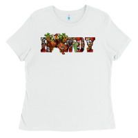 White Christmas Howdy Bronco Rodeo Ladies Tee - JahusDesignShop