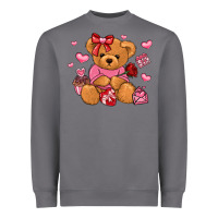 Storm valentines day teddy bear Heavyweight Sweatshirt - LillyAllenDesigns