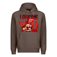Coffee I gnome you with roses Valentine's Day Premium Hoodie - HowdyJamesFarm