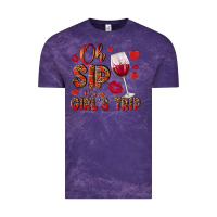 Cloud Purple oh sip its a girls trip Vintage Tee - NancyCooperArtShop