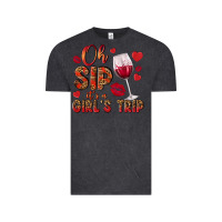 Vintage Black oh sip its a girls trip Vintage Tee - NancyCooperArtShop