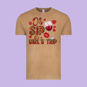 Oh Sip Its A Girls Trip Vintage Tee Designed By Nancycooperartshop