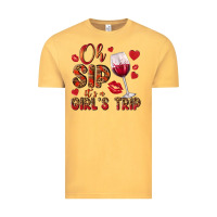 Vintage Mustard oh sip its a girls trip Vintage Tee - NancyCooperArtShop