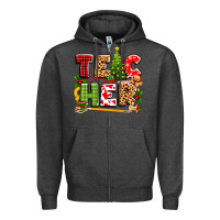 Charcoal Heather teacher christmas Zipper Hoodie - texasbilliewilder