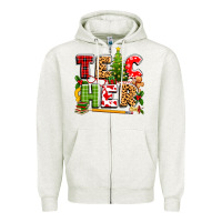 Oatmeal Heather teacher christmas Zipper Hoodie - texasbilliewilder