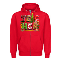 Red teacher christmas Zipper Hoodie - texasbilliewilder