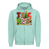 Seafoam teacher christmas Zipper Hoodie - texasbilliewilder