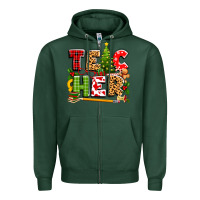 Sports Green teacher christmas Zipper Hoodie - texasbilliewilder