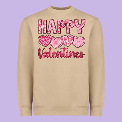 Happy Valentines Heavyweight Sweatshirt Designed By Lillyallendesigns