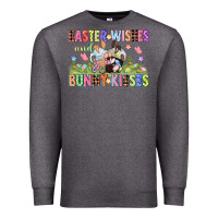 Charcoal Heather Easter wishes and bunny kisses Easter gnomies  Eas Premium Sweatshirt - CowGirlArtShop