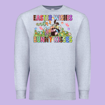 Easter Wishes And Bunny Kisses Easter Gnomies  Eas Premium Sweatshirt Designed By Cowgirlartshop
