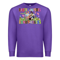 Purple Easter wishes and bunny kisses Easter gnomies  Eas Premium Sweatshirt - CowGirlArtShop