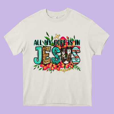 All My Hope Is In Jesus Heavy Core Tee Designed By Jasminsmagicworld