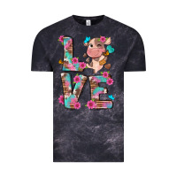 Cloud Black love little cute cow Vintage Tee - NancyCooperArtShop
