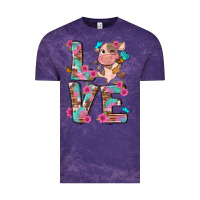 Cloud Purple love little cute cow Vintage Tee - NancyCooperArtShop