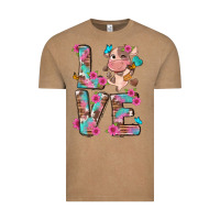 Vintage Coffee love little cute cow Vintage Tee - NancyCooperArtShop