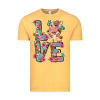 Vintage Mustard love little cute cow Vintage Tee - NancyCooperArtShop