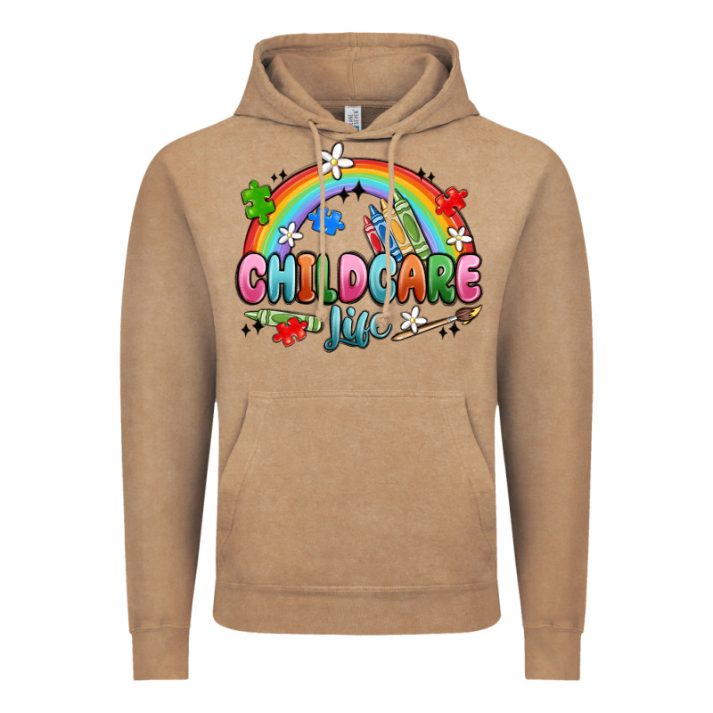 Childcare Life Vintage Hoodie by MaliasSmallBusiness | Teevron