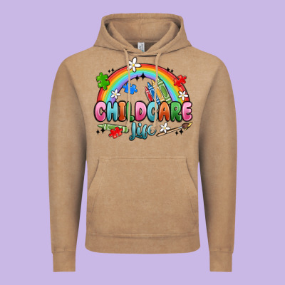 Childcare Life Vintage Hoodie Designed By Maliassmallbusiness