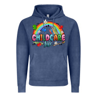 Vintage Denim childcare life Vintage Hoodie - MaliasSmallBusiness