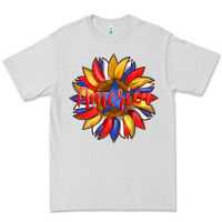 Dove Grey america with american flag colors and sunflower with star Premium Tee - Artiststas