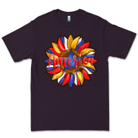 Plum america with american flag colors and sunflower with star Premium Tee - Artiststas