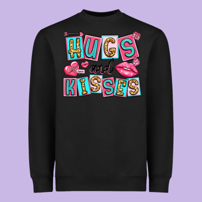 Hugs And Kisses Heavyweight Sweatshirt Designed By Lillyallendesigns