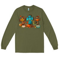 Army Green fall tree cross Long Sleeve Tee - BundleAndBundleShop