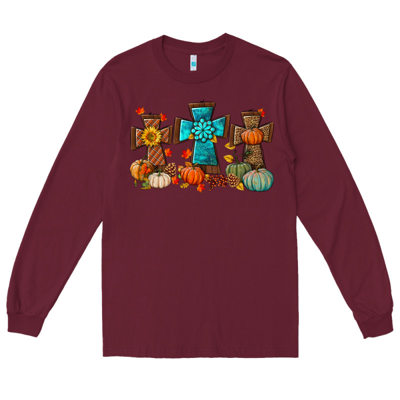 Fall Tree Cross Long Sleeve Tee by BundleAndBundleShop | Teevron