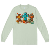 Matcha fall tree cross Long Sleeve Tee - BundleAndBundleShop