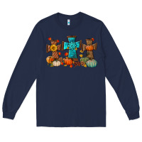 Navy fall tree cross Long Sleeve Tee - BundleAndBundleShop