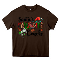 Chocolate Brown santa's favorite coach Heavy Core Tee - AdoDesignShop