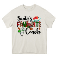 Cream santa's favorite coach Heavy Core Tee - AdoDesignShop