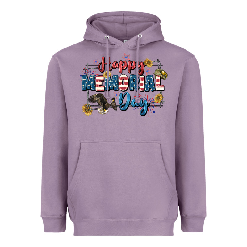 Happy Memorial Day 4th Of July Heavyweight Hoodie by CowGirlArtShop | Teevron