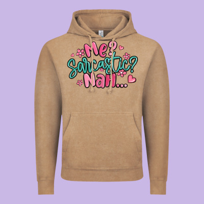 Me Sarcastic Nah... Vintage Hoodie Designed By Maliassmallbusiness