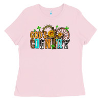 Bubblegum Pink gods country Ladies Tee - AdoDesignShop
