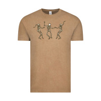 Vintage Coffee dancing skeletons Vintage Tee - MaliasSmallBusiness