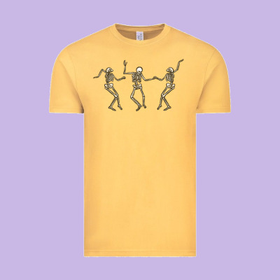 Dancing Skeletons Vintage Tee Designed By Maliassmallbusiness
