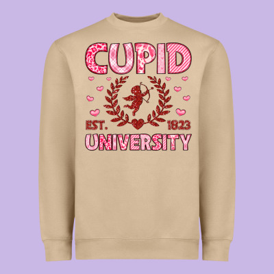 Cupid University Heavyweight Sweatshirt Designed By Lillyallendesigns