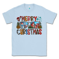 Dusty Blue merry christmas Classic Tee - CowhideDigitalArt