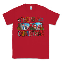 Red merry christmas Classic Tee - CowhideDigitalArt