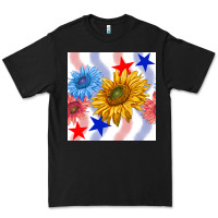 Black patriotic sunflowers Premium Tee - BundleAndBundleShop