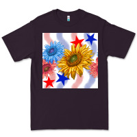 Plum patriotic sunflowers Premium Tee - BundleAndBundleShop