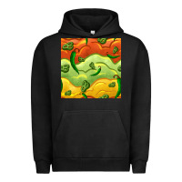 Pigment Black mexican sauce and jalapeno seamless pattern Urban Hoodie - BundleAndBundleShop