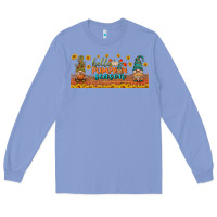 Colony Blue hello pumpkin season libbey glass Long Sleeve Tee - BundleAndBundleShop