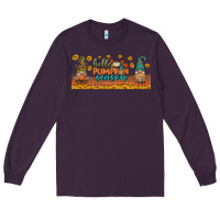 Plum hello pumpkin season libbey glass Long Sleeve Tee - BundleAndBundleShop