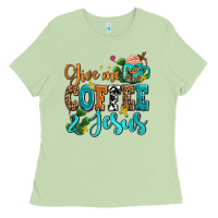 Matcha gıve me coffee and jesus Ladies Tee - AdoDesignShop