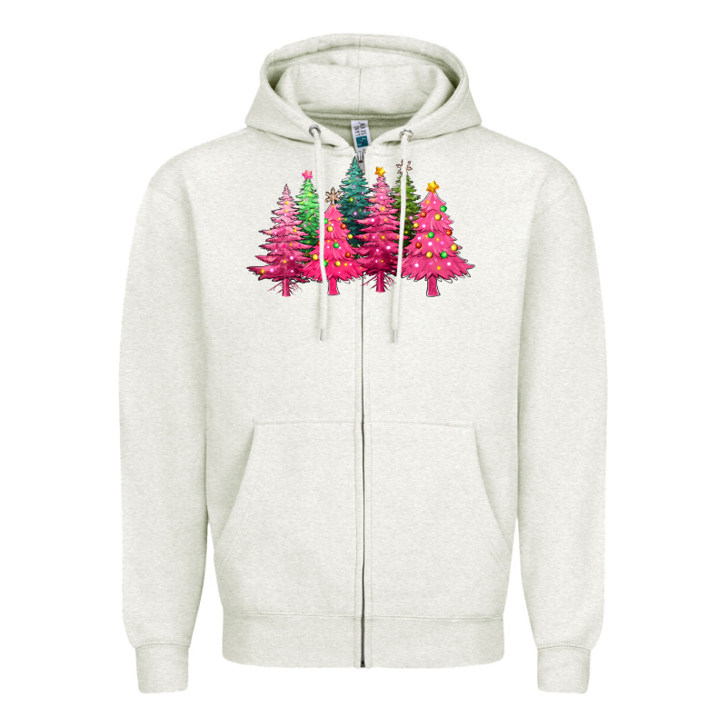 Christmas Tress With Lights Zipper Hoodie by texasbilliewilder | Teevron